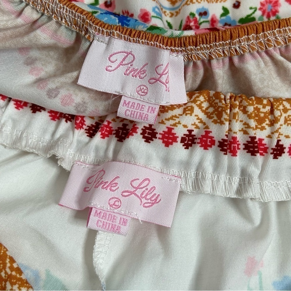 Pink Lily Memorize Floral Print Top and Short Set - Picture 12 of 16